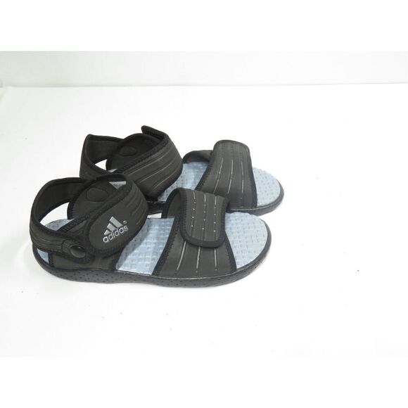 Adidas Adjustable Sport Water Sandals Boy Black Silver Size 5 - Picture 5 of 8